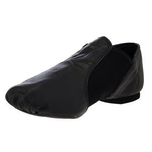 Capezio Black Leather E-Series EJ2 Jazz Slip On Dance Shoes 10.5‎ Wide